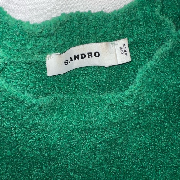 Sandro Boucle Green Sweater - Picture 3 of 6